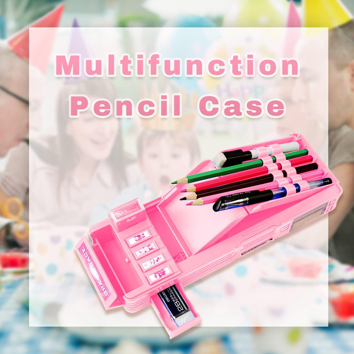 Estuche Multifuncional con Cerradura y Pizarra para Niños