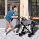 Carrito de mascotas 3 en 1, marca XYZ, portátil y plegable