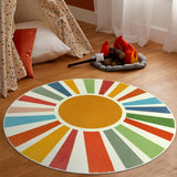 Alfombra redonda pequeña de 4 pies para habitación STARUIA