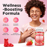 Gummies de Hierro para Mujeres y Hombres - Suplemento Vegano 60ct