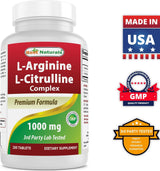 Tabletas complejas L-arginina L-citrulina 250 unidades