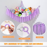 Hamaca de Almacenamiento de Peluches, Boho, Macrame, Modelo Net