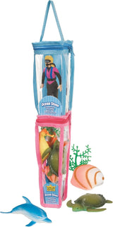 Figura de acción Diver Tube, Wild Republic, 7 piezas, juguete marino
