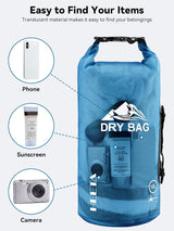 bolso ligero con funda para teléfono sumergible