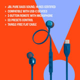 Auriculares in-ear Hi-Res JBL Tune 310C, cable plano, micrófono