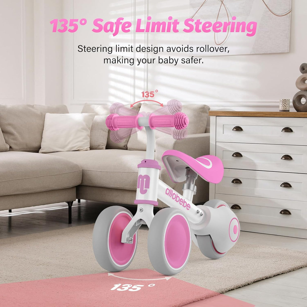 Bicicleta de Equilibrio Allobebe para Bebés 12-36 Meses