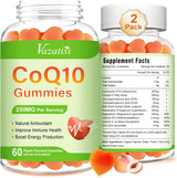 Pack de 2 Gummies CoQ10 con Omega-3, Magnesio y B12, 120 cápsulas