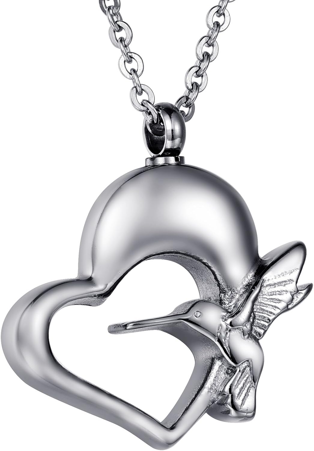 Collar de Colibri, urna de de acero inoxidable para cenizas