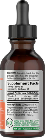 Aceite de Vitamina E | 13,800UI | Vegetariano, Sin Gluten