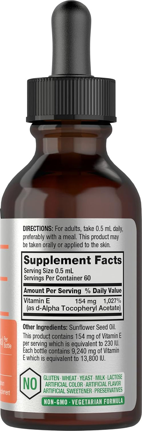 Aceite de Vitamina E | 13,800UI | Vegetariano, Sin Gluten