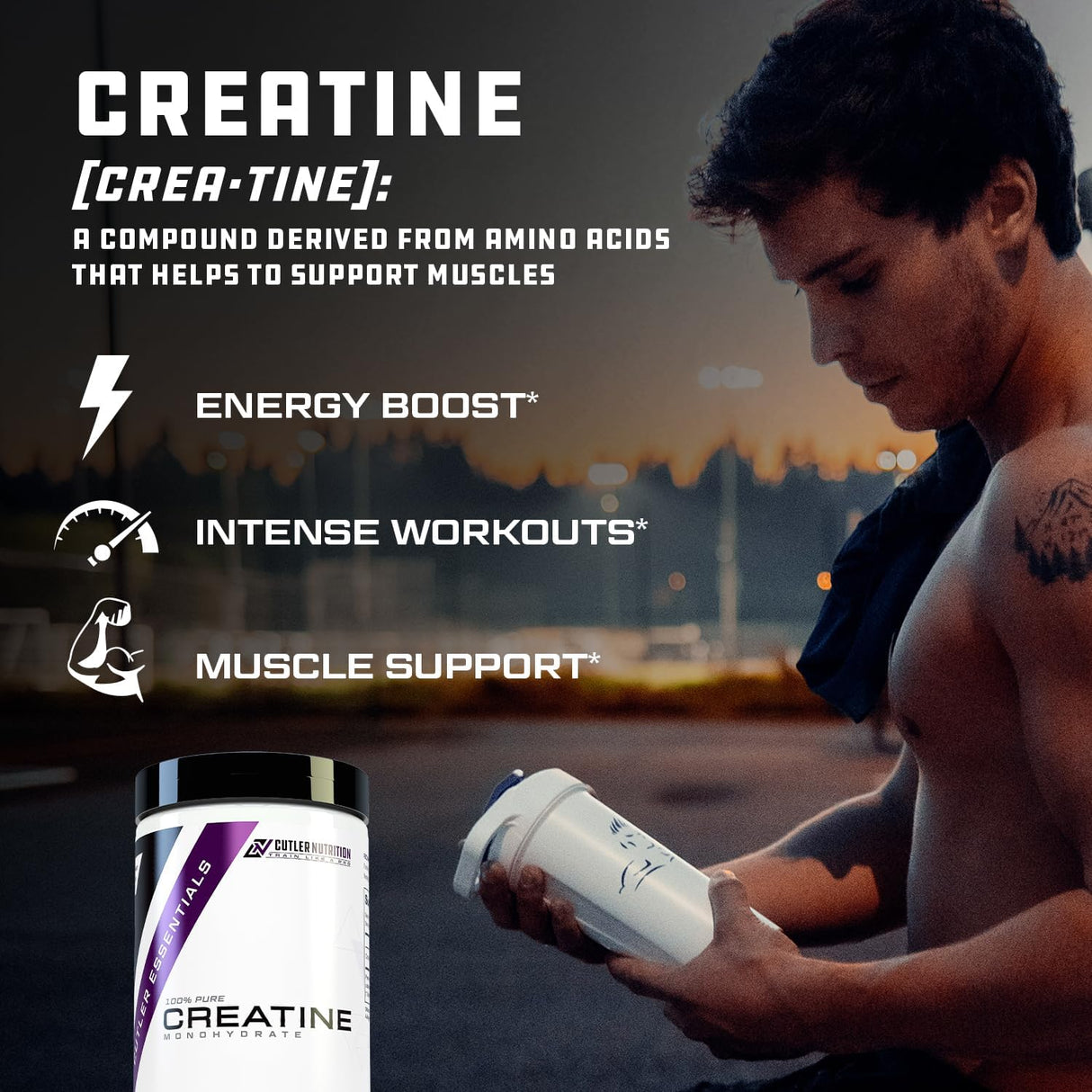 Creatina Pura Cutler Nutrition 5g Por V, 100 Serv.