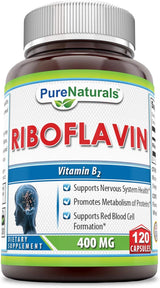 Suplementos Alimenticios Riboflavina 400 Mg 120 Cápsulas