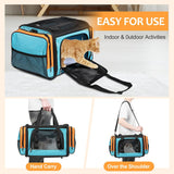 Transportador grande para 2 gatos, suave, colapsable, 23x13