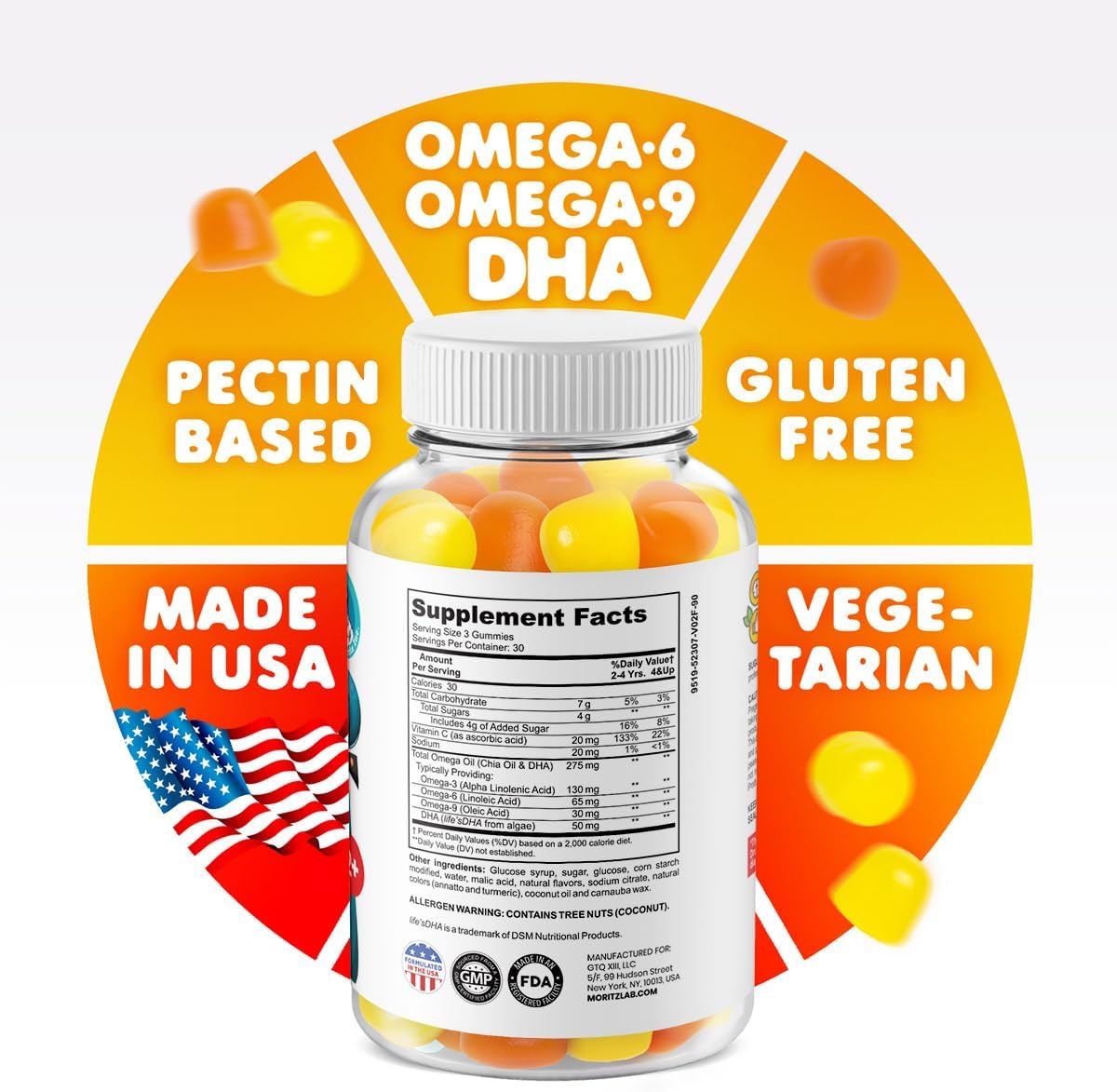 Gomitas Veganas Omega 3 Dr. Moritz Niños 90u