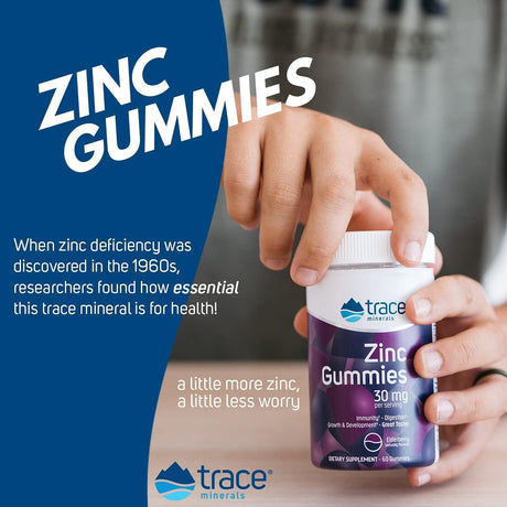 Trace Minerals Zinc Gummies - Suplemento con Elderberry, 60 Gummies