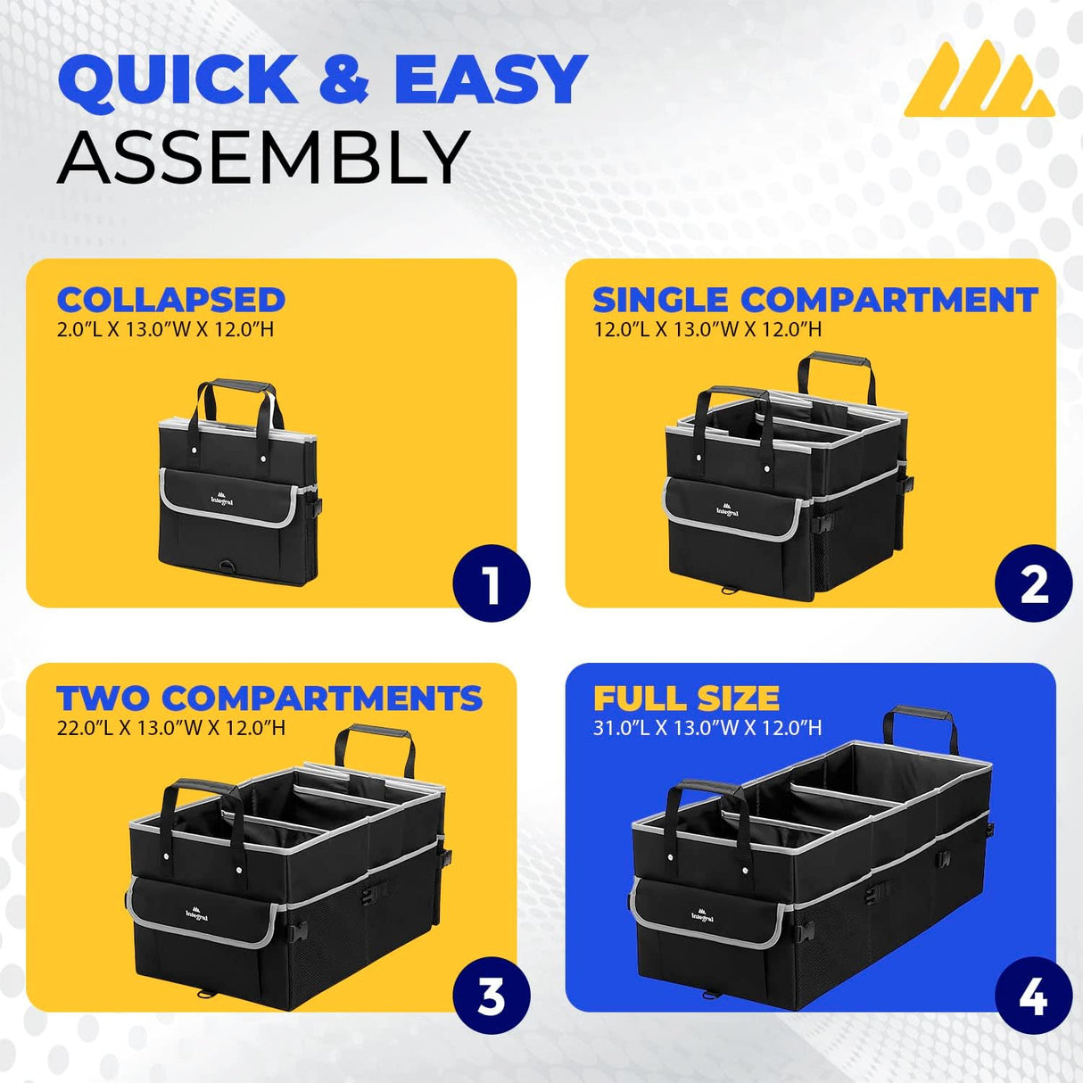 Organizador de Maletero Premium con Enfriador y Bolsas Reutilizables
