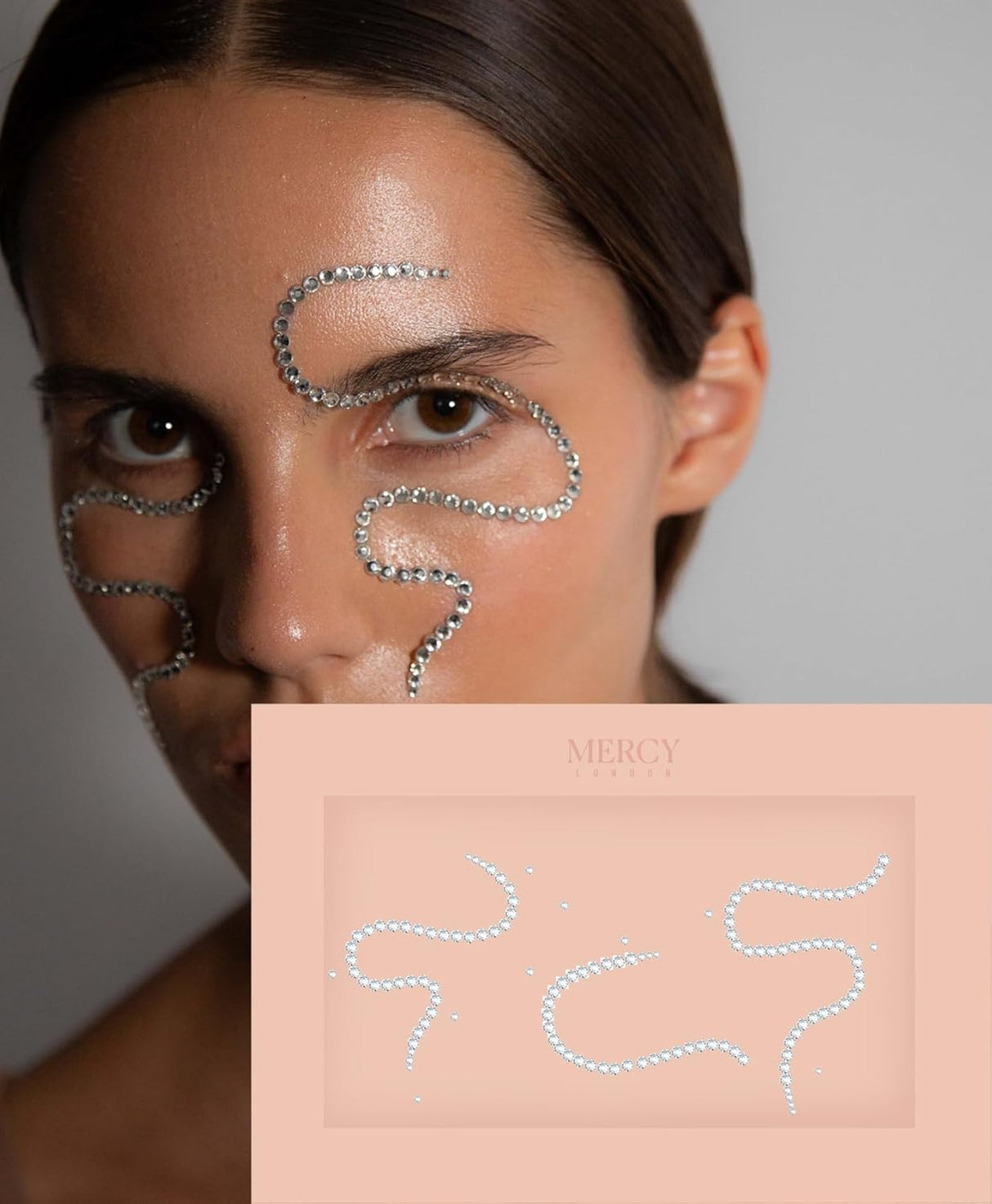 Joyas Faciales Crystal Cascade ✮ Mercy London Stickers Brillantes