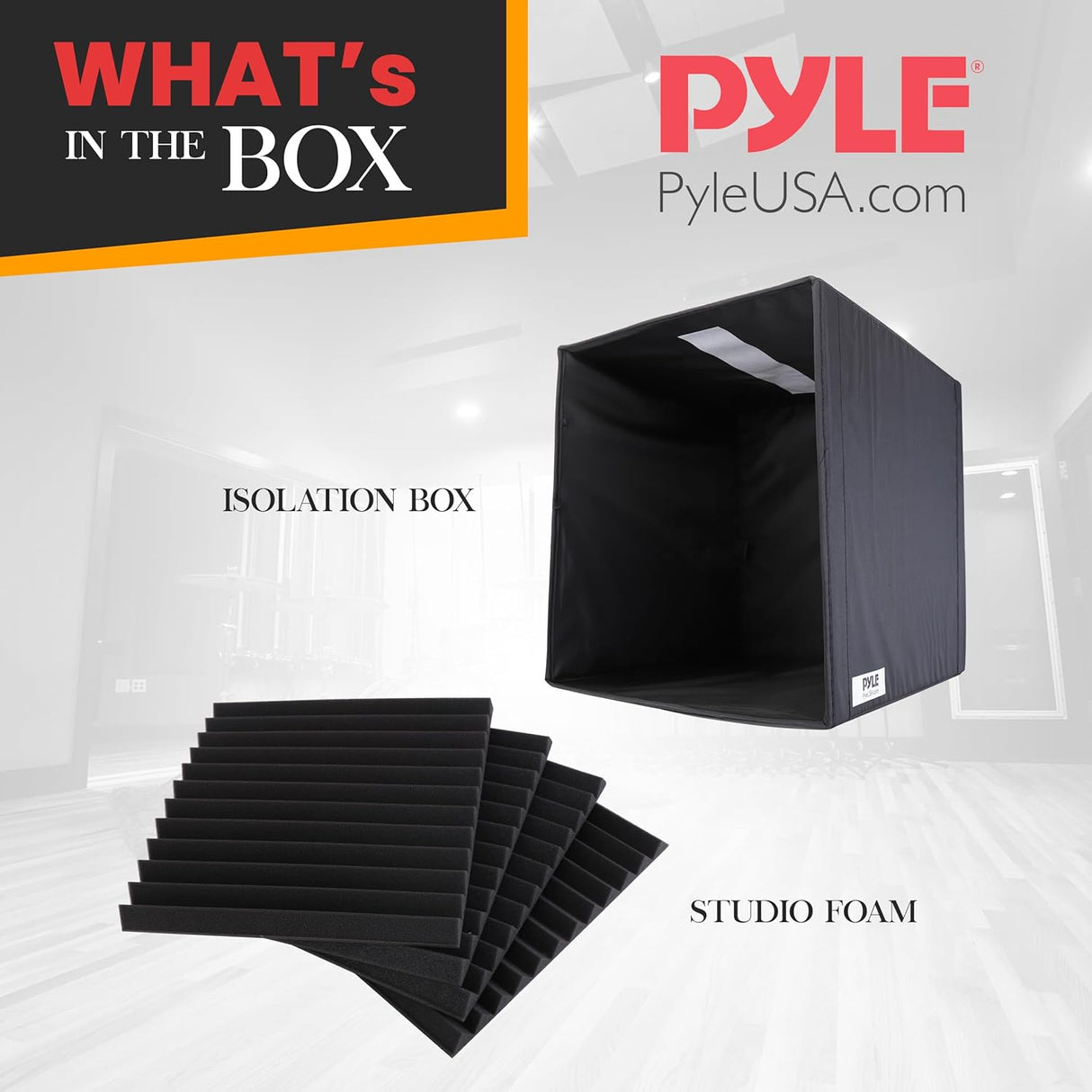 Caja de Aislamiento Acústico Pyle - Espuma para Micrófono