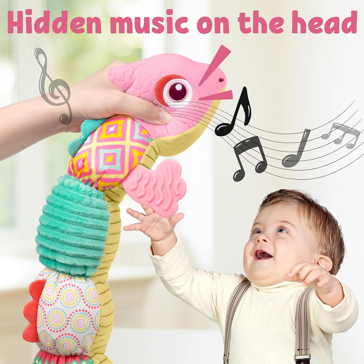 Juguete Musical Dinosaurio LIGHTDESIRE para Bebés, Tactil, 0-12M