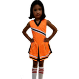 Disfraces de animadora para niñas talla S naranja y negro