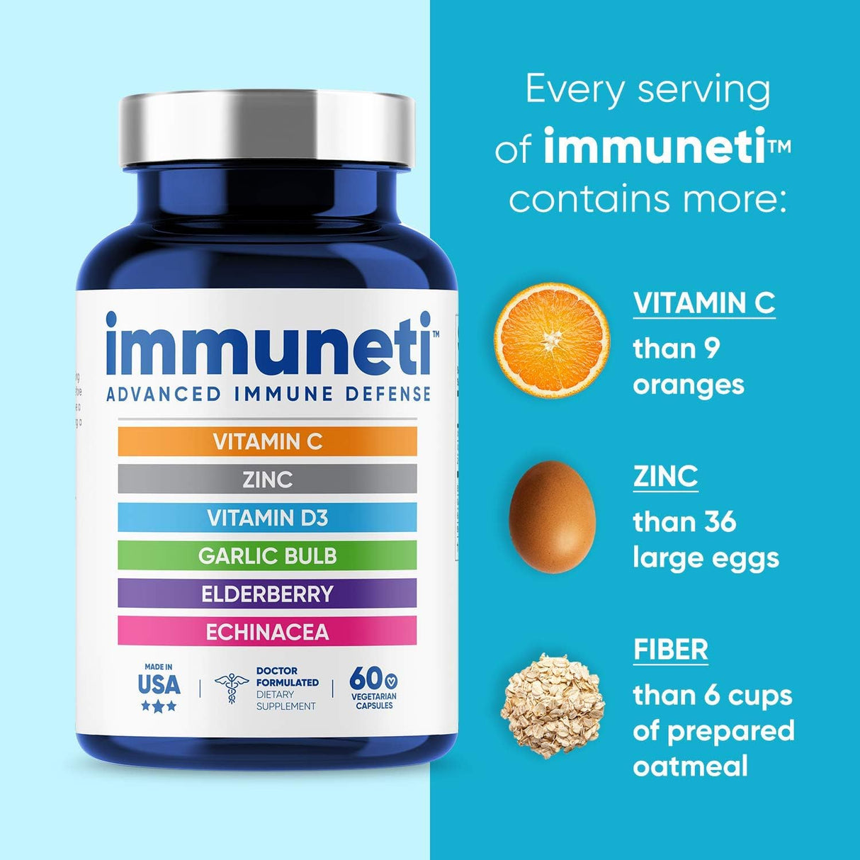 Suplemento Defensa inmunológica mezcla 6 en 1 de vitamina C