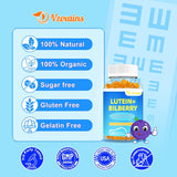 Suplementos Gomitas de luteína y zeaxantina de 20 mg