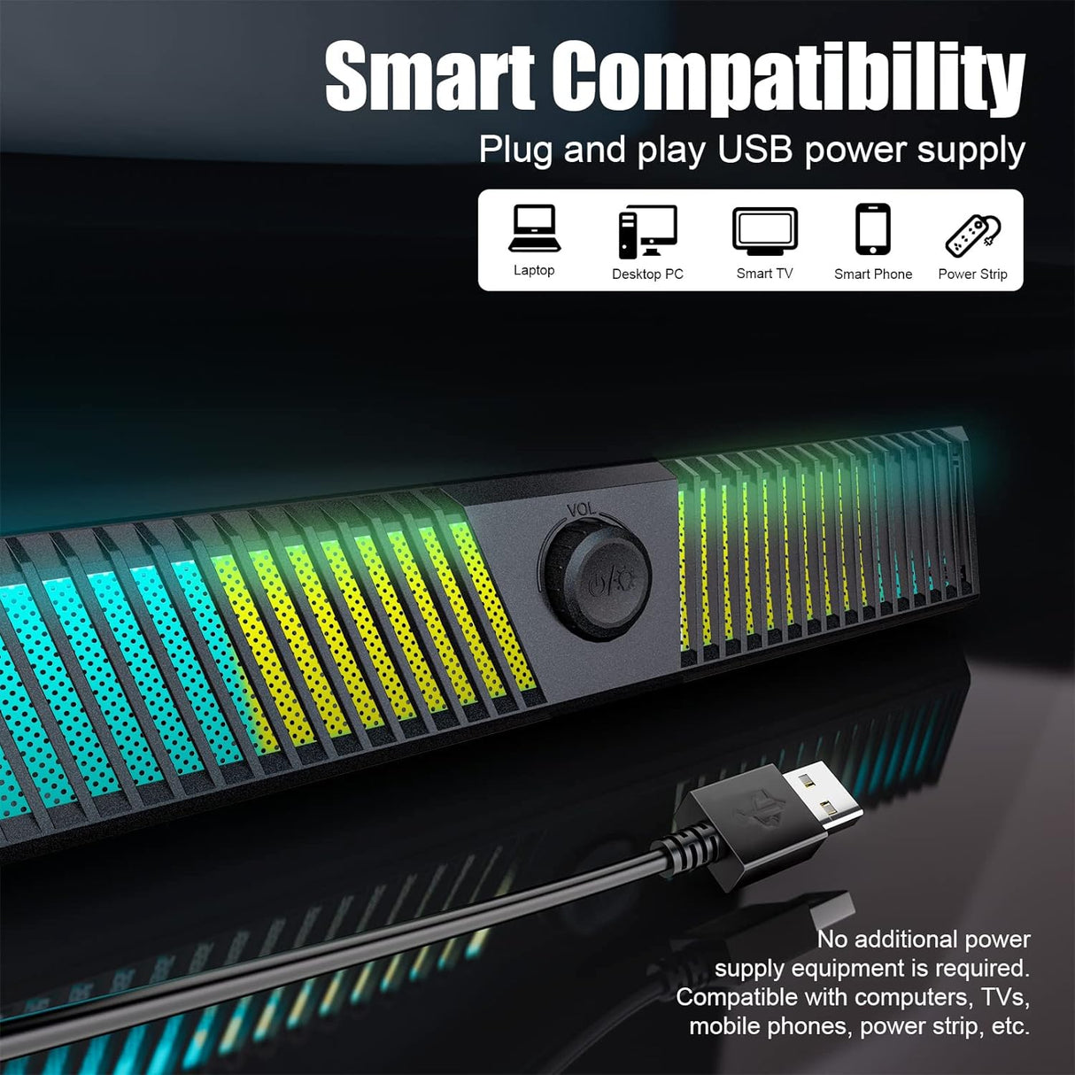 Altavoces de computadora estéreo de alta fidelidad  USB