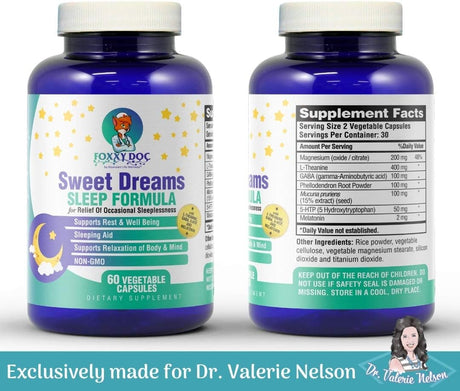Suplemento para dormir con GABA  L-teanina  Sweet Dreams