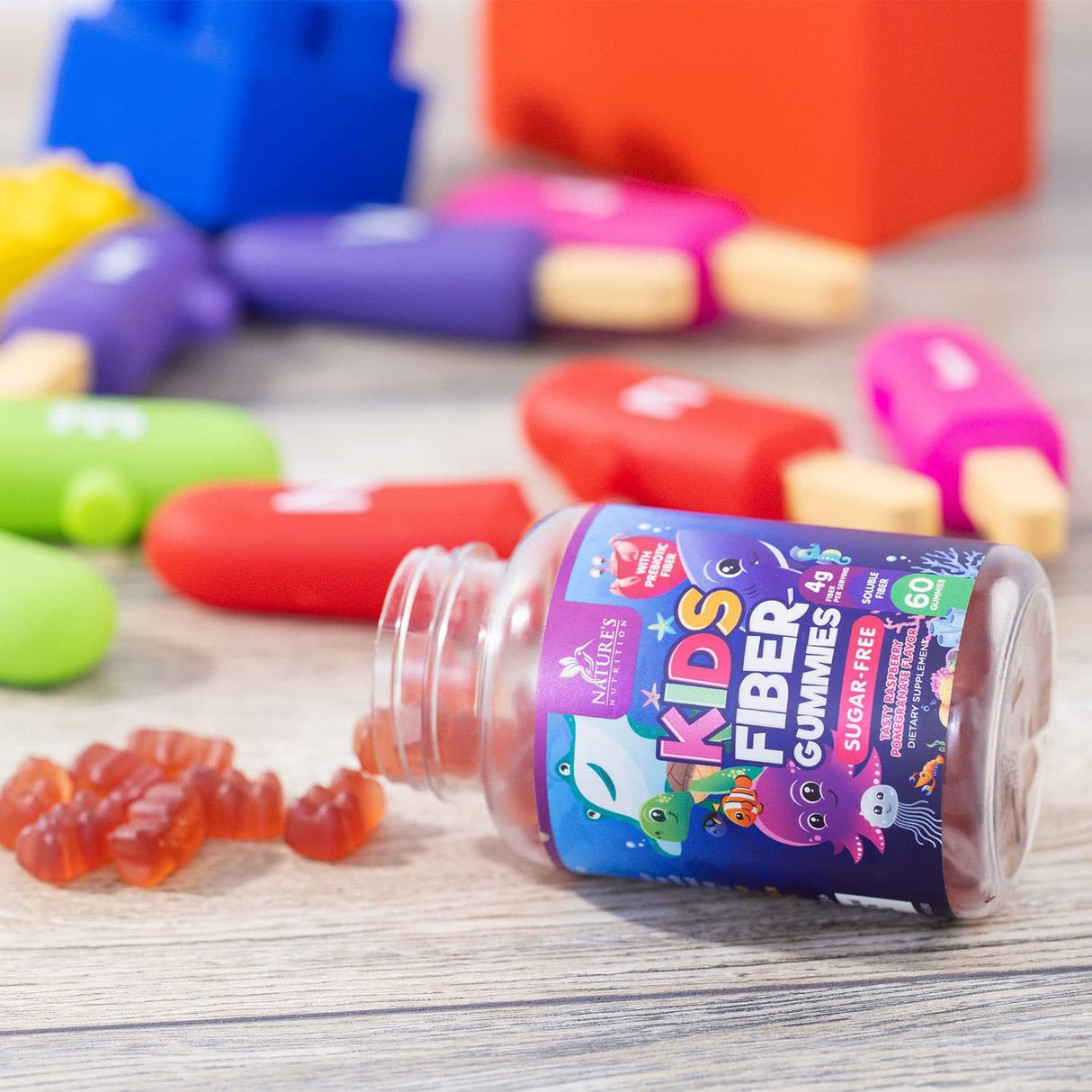 Suplemento de ositos de fibra para niños Nature's Nutrition