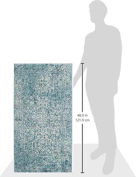 Alfombra Oriental Vintage No Desgastada para Sala o Dormitorio EVK256C
