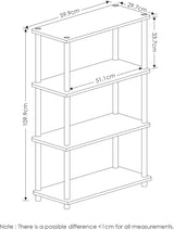 Estante Multipropósito Furinno 4 Niveles, Tubos Redondos, Modelo