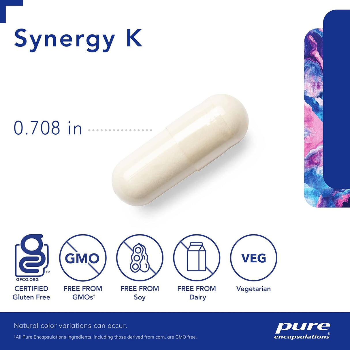 Synergy K de Pure Encapsulations, con K1, K2 y D3, 120 cápsulas