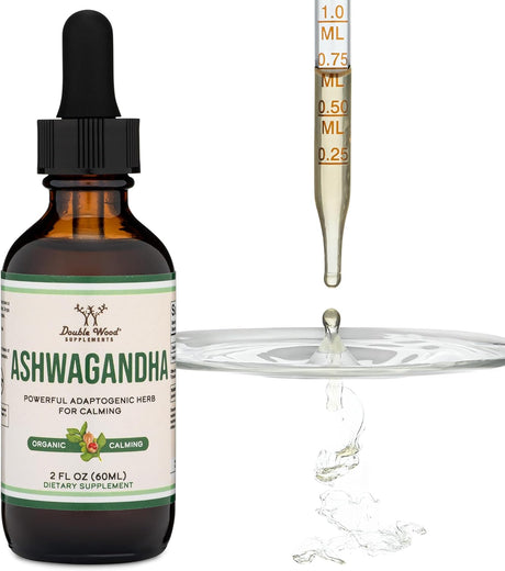 Gotas orgánicas Ashwagandha para aliviar el estrés