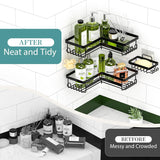 Caddy de ducha StorageRight, estante adhesivo 3 en 1 sin taladro