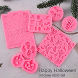 Moldes Silicona Halloween 7 Piezas para Pasteles y Chocolates