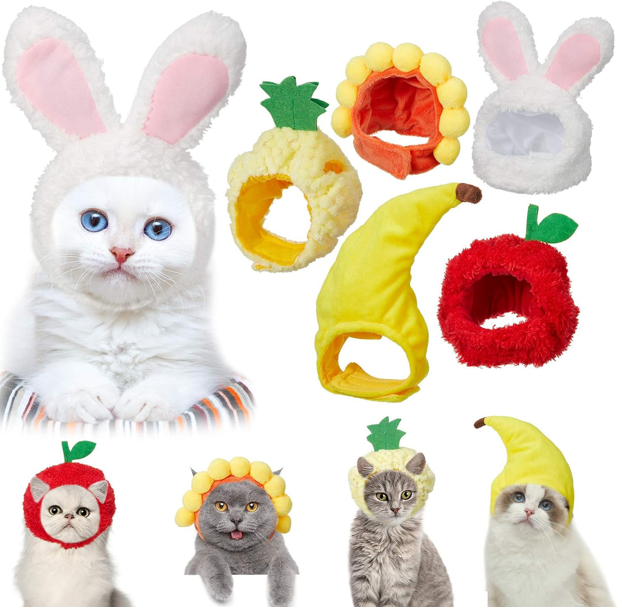 Disfraz de Gato Weewooday con Sombrero y Orejas, 5 Piezas