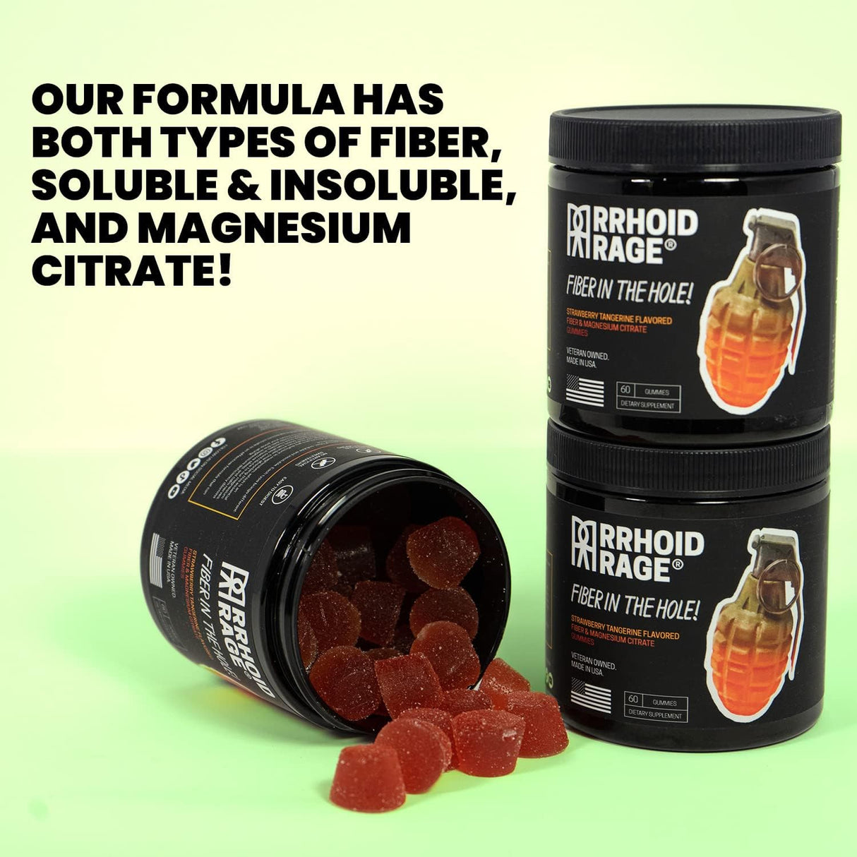 Suplementos de fibra y magnesio apoyan la salud Rrhoid Rage