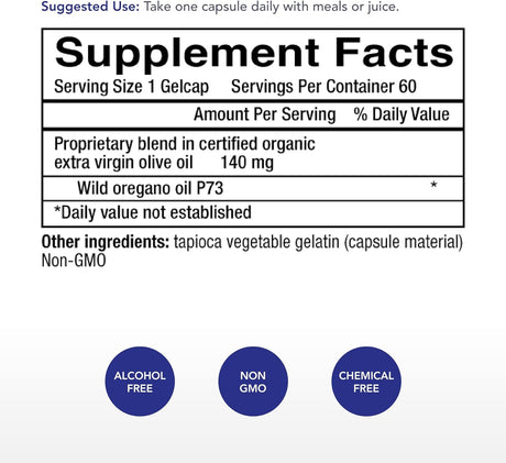 Aceite de Oregano Wild de Physician's Strength - 60 Cápsulas, Sin OGM