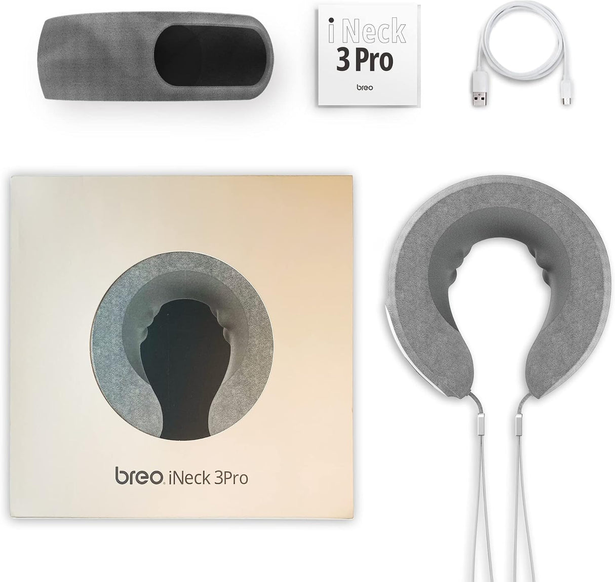 Masajeador de Cuello Breo iNeck3 Pro, Shiatsu, Calor, Portátil