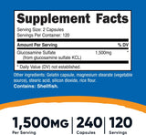 Suplementos Alimenticios de glucosamina 240 cápsulas