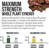 Suplemento Rhodiola siberiana  rosa de máxima fuerza  60 un
