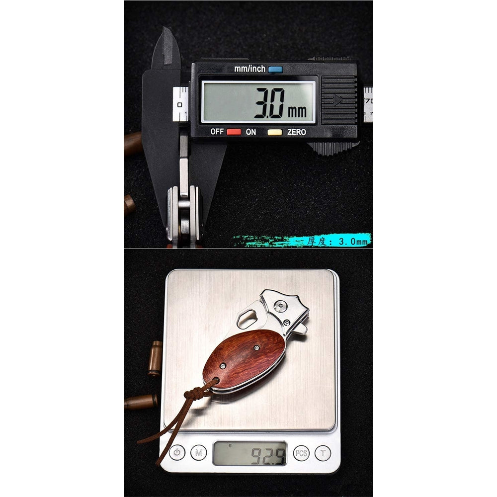 Cuchillo de bolsillo pequeño plegable de secoya mango D2