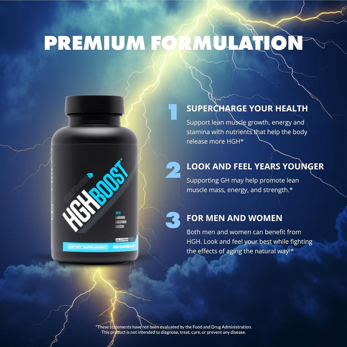 Suplemento apoyo de la vitalidad masa corporal Sculpt Nation