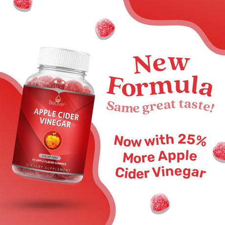 Suplementos de vinagre de sidra de manzana sin azúcar BeLive