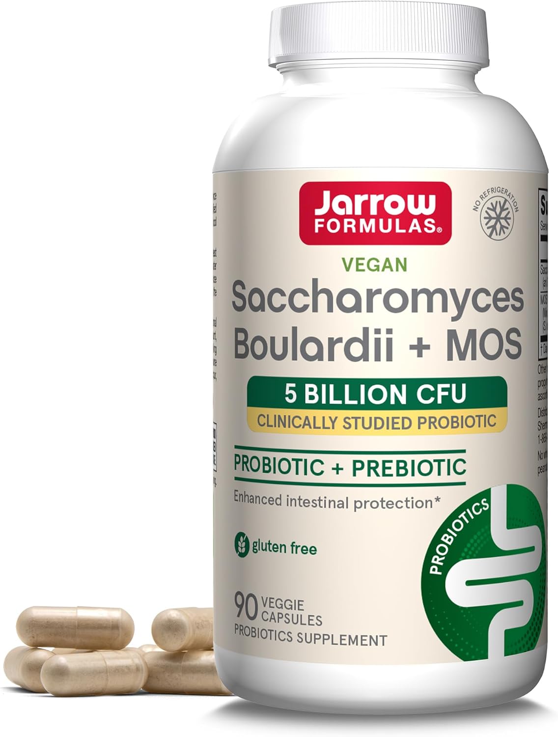 Suplemento de Jarrow Formulas Sacharomyces boulardii y MOS