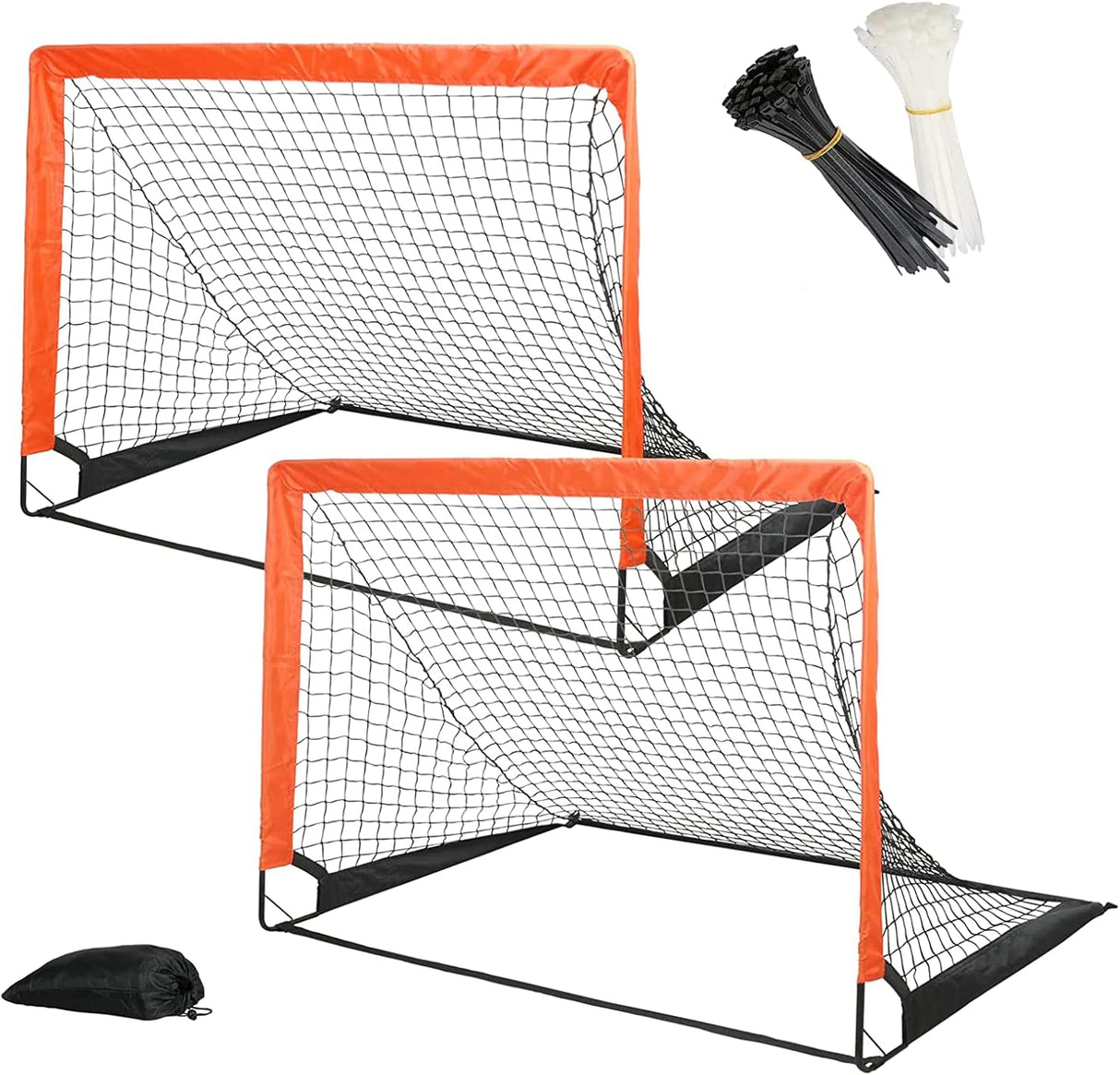 Simple Deluxe Portería de fútbol portátil de 4 x 3 pies