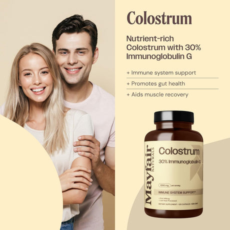 Suplemento de Calostro 1000mg, 120 Cápsulas, Inmunidad