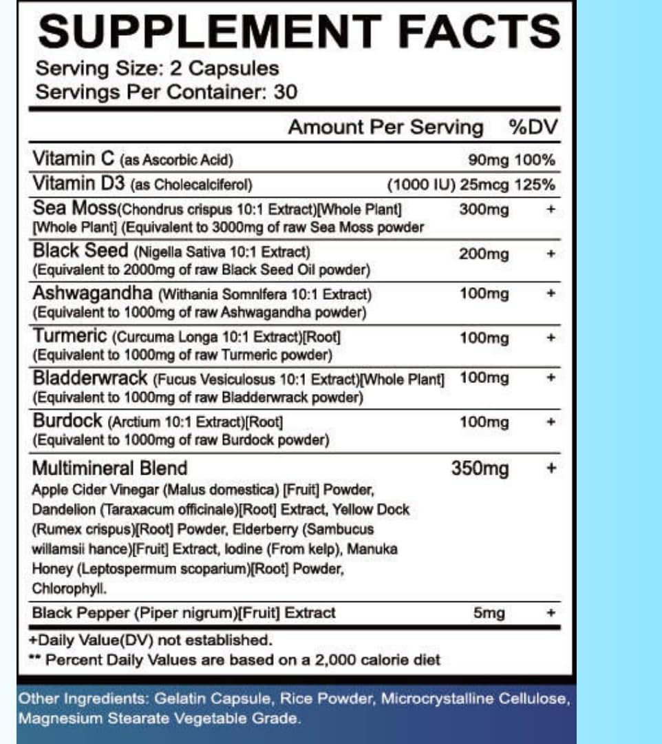 Suplemento Natural: Algas Marinas, Aceite de Semilla y Más