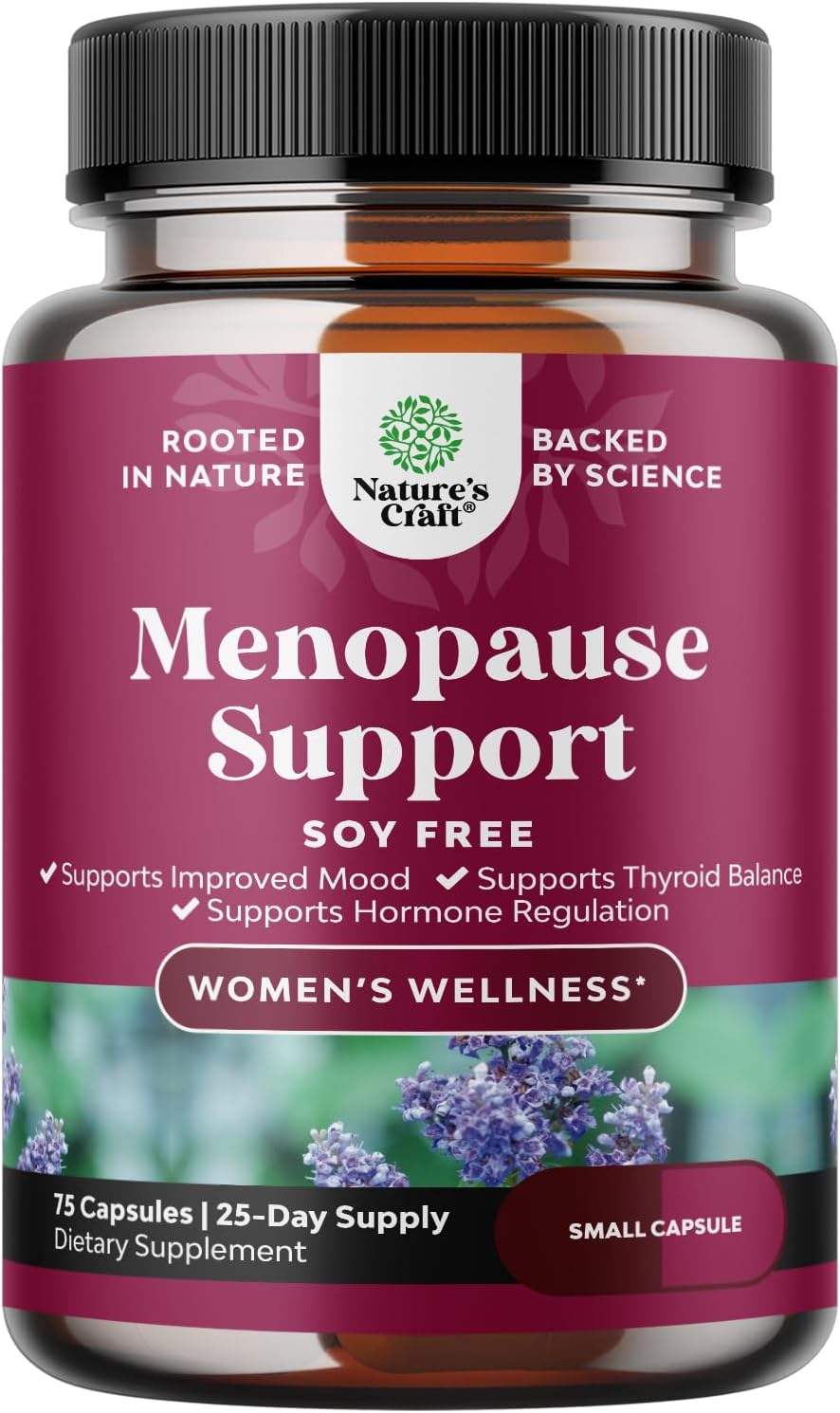 Suplemento herbal para menopausia, equilibrio hormonal, 75 cápsulas