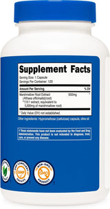 Suplemento Nutricost Raíz de malvavisco de 500 mg, 120 cáp
